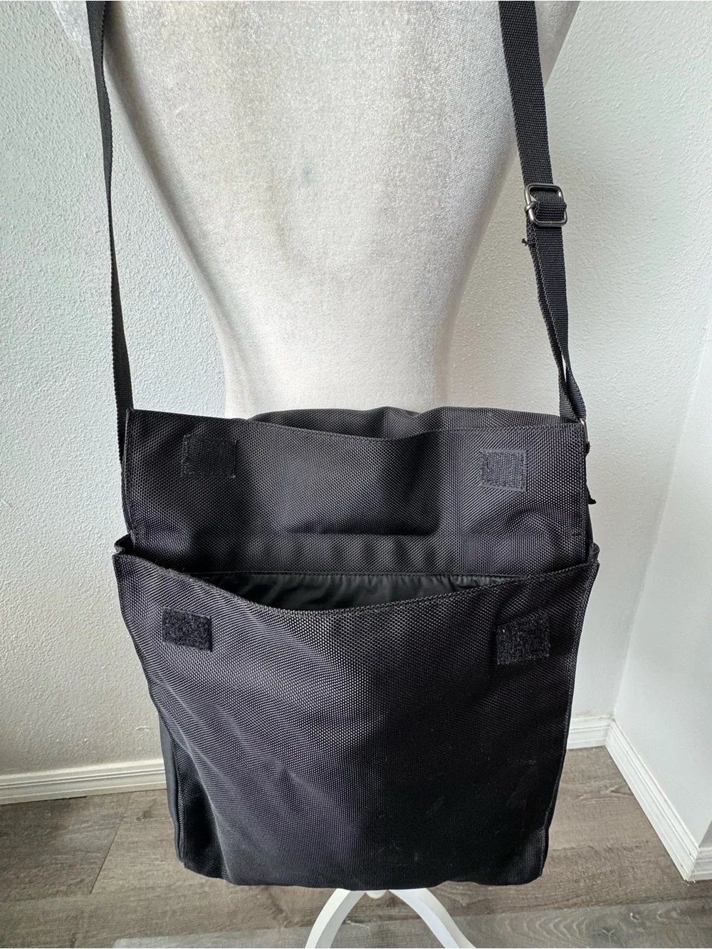 Calvin Klein Black Messenger Bag with Adjustable Strap